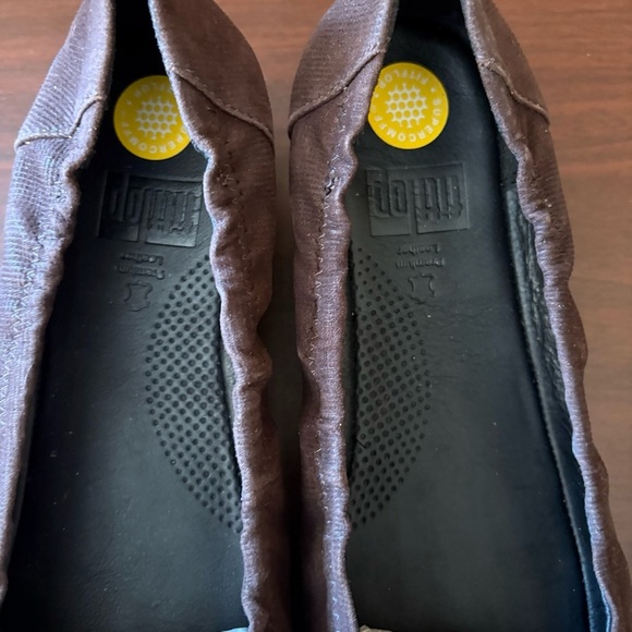 Fitflop F-Pop Opul BallerinaChocolate Women's Flats Sz.9 - Picture 2 of 6